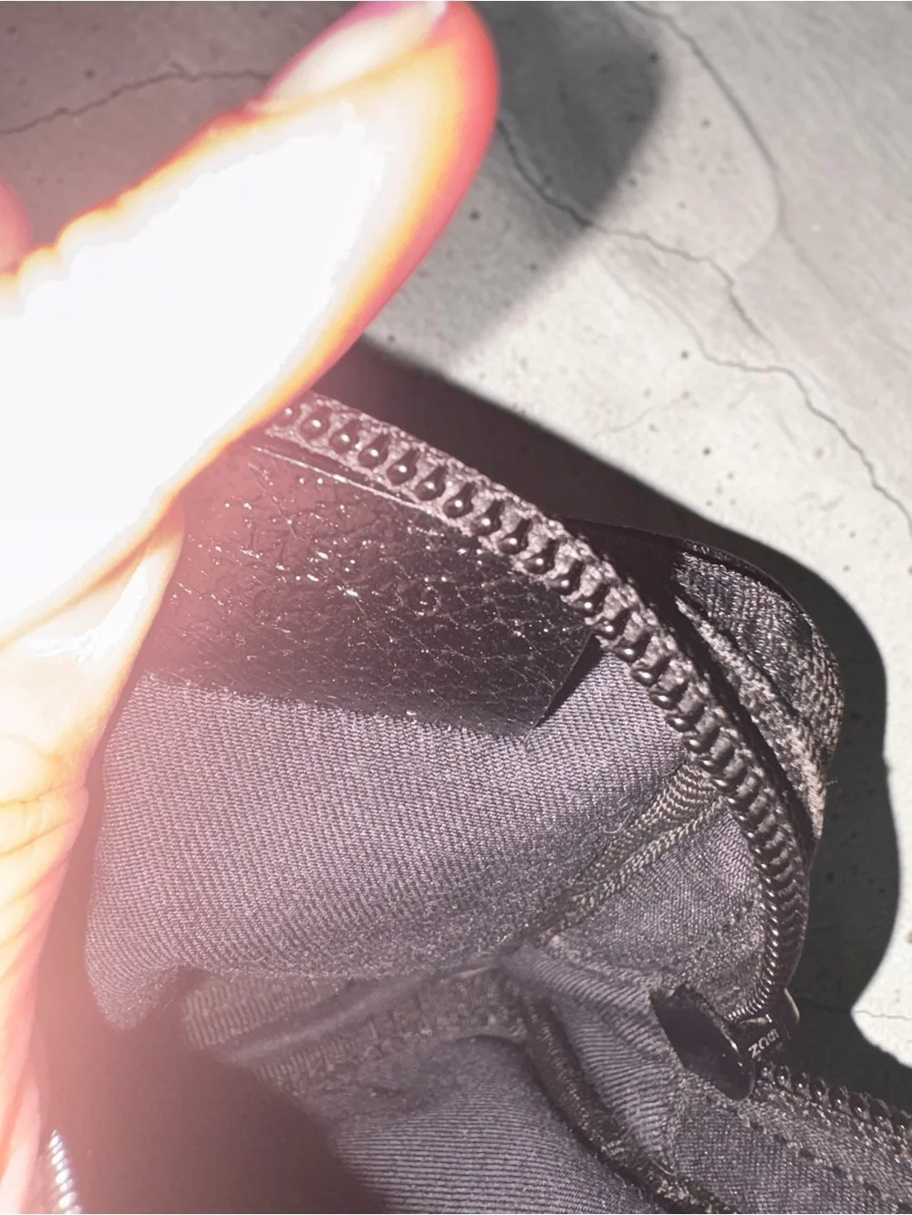 Vintage Gucci Black GG Canvas Toiletry Pouch with Leather Trim from 1990’s